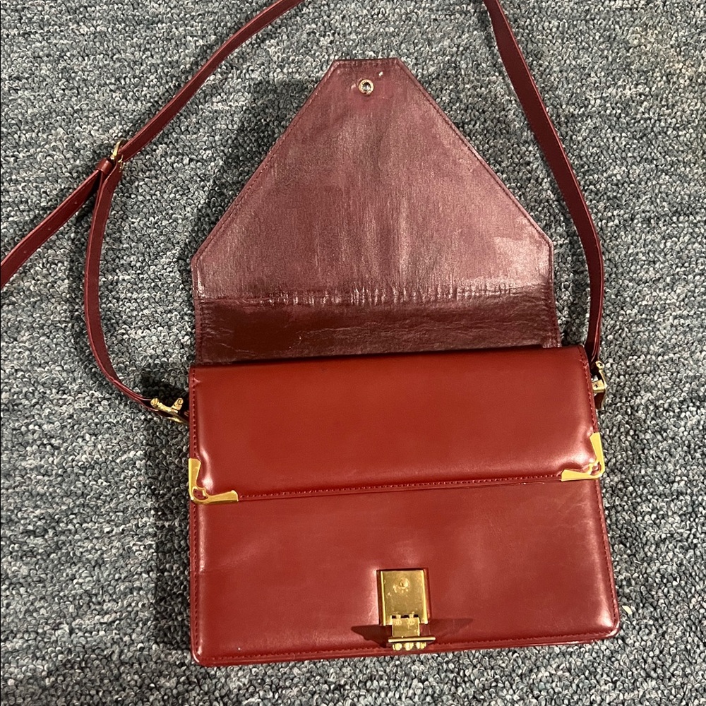 vintage Cartier Must de Cartier shoulder bag bordeaux leather gold-tone hardware - Picture 3 of 14